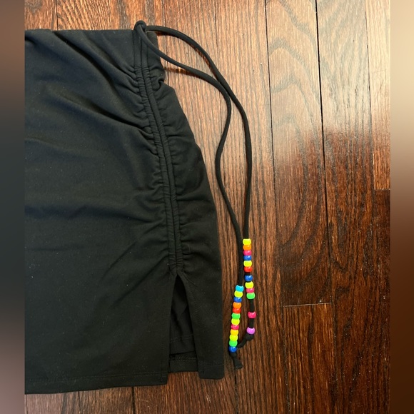 White Fox Two-Piece Beaded Black Set - Picture 3 of 5